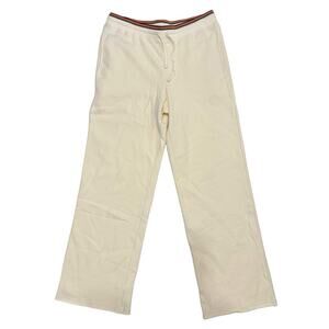 Marine Layer Anytime Wide Leg Women's Sweatpants Size Medium Antique White New